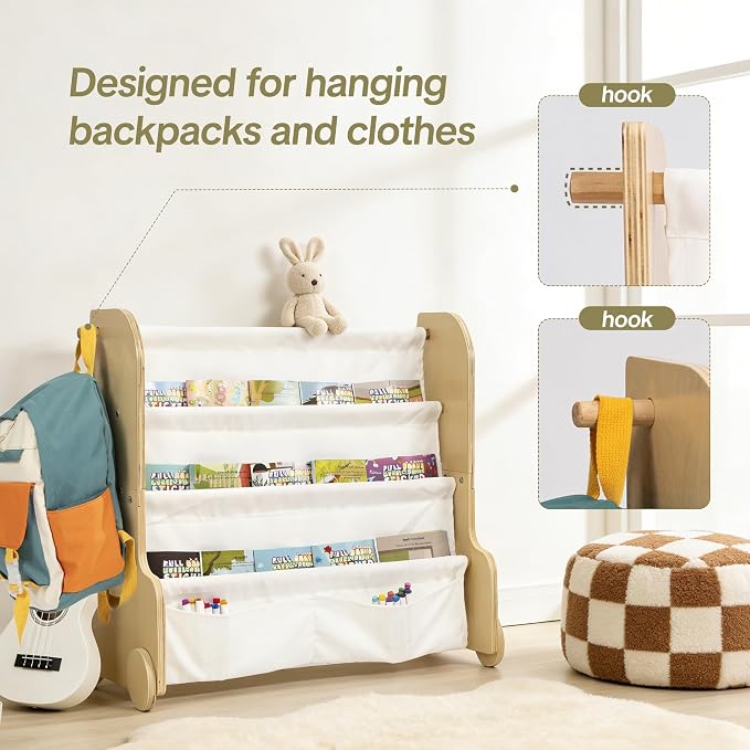 WONFUlity 4-Tier Kids Bookshelf, Book Shelf - Image 3