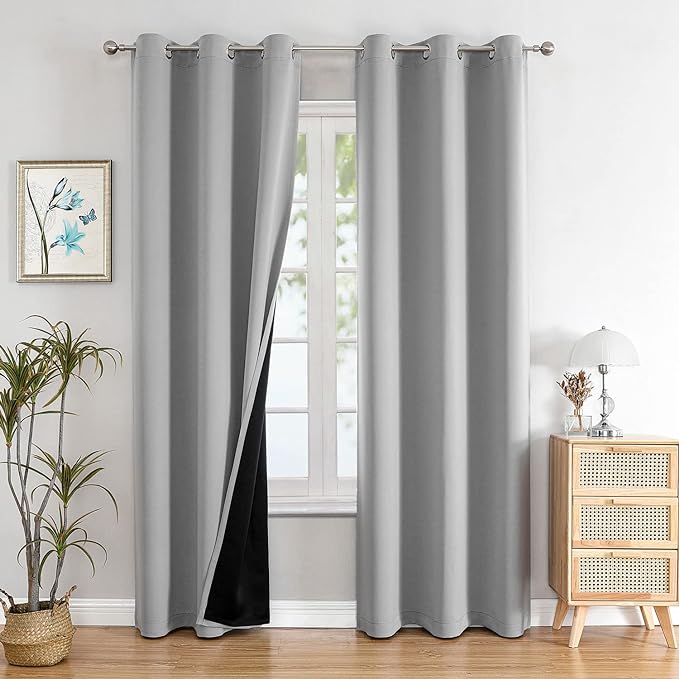 ChrisDowa 100% Blackout Curtains 84 inch Long by ChrisDowa
