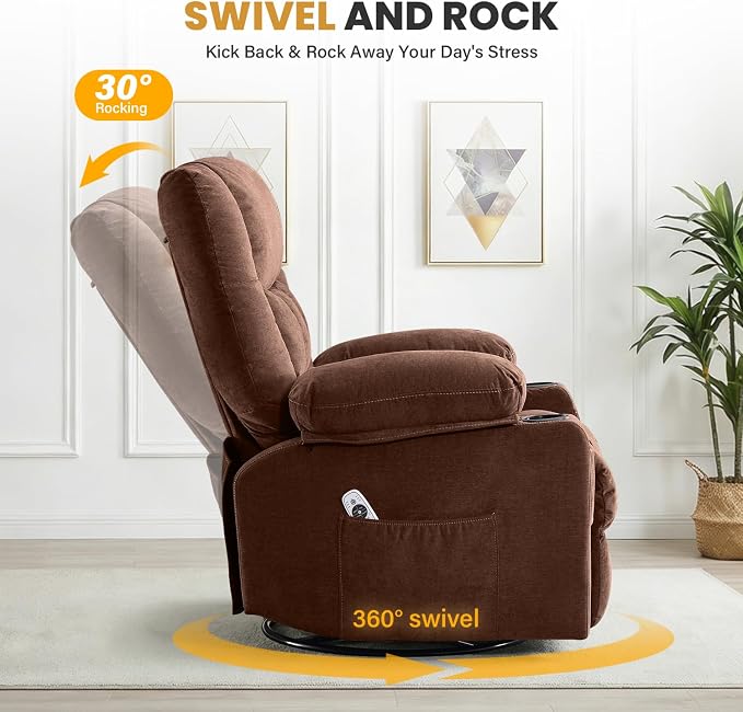 Swivel Recliner Chair for Adults - Image 6