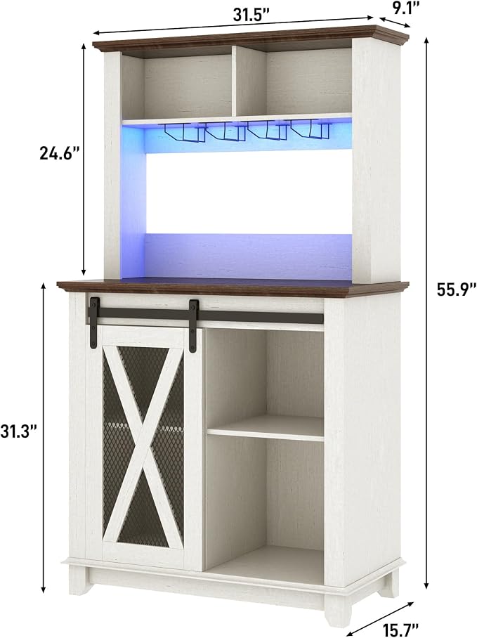 31.5"Wide Farmhouse Coffee Bar Cabinet - Image 2