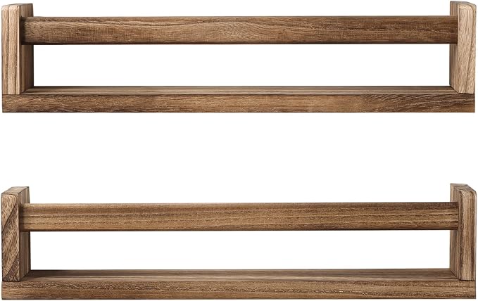 JORIKCHUO Nursery Book Shelves, Kitchen Spice Rack, or Rustic Wall Mounted by JORIKCHUO