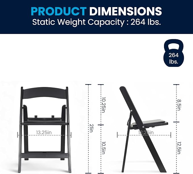 Flash Furniture Hercules Kids Black Resin Folding Chair - Image 3