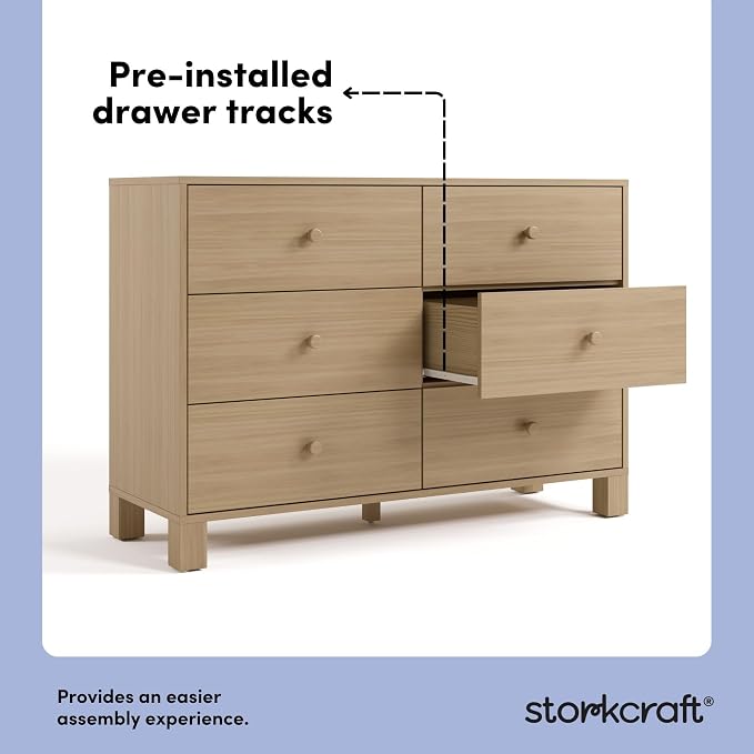 Storkcraft California 6 Drawer Double Dresser – GREENGUARD Gold Certified - Image 6