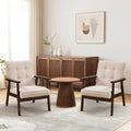 Bonzy Home Fabric Mid-Century Modern Accent Chair Set of 2, Upholstered Armchair by BonzyHome