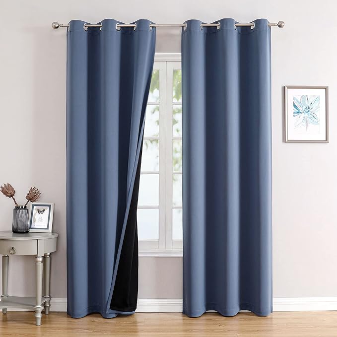 ChrisDowa 100% Blackout Curtains 72 inch Long by ChrisDowa