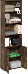 Furinno Jensen Book Shelf, 6-Tier Farmhouse Bookshelf, Display Bookcase by Furinno-FitsYourSpaceFitsYourBudget