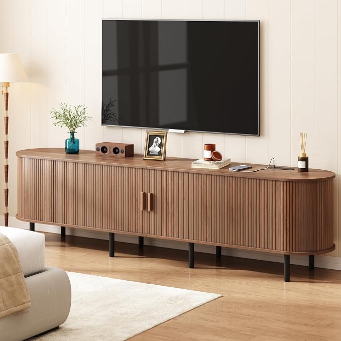 ONBRILL 86.6" TV Stand with Power Outlet - Image 4