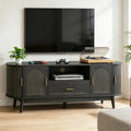 63" Fluted TV Stand for Tvs up to 70", Mid-Century Modern Entertainment Center by Mxtxmy