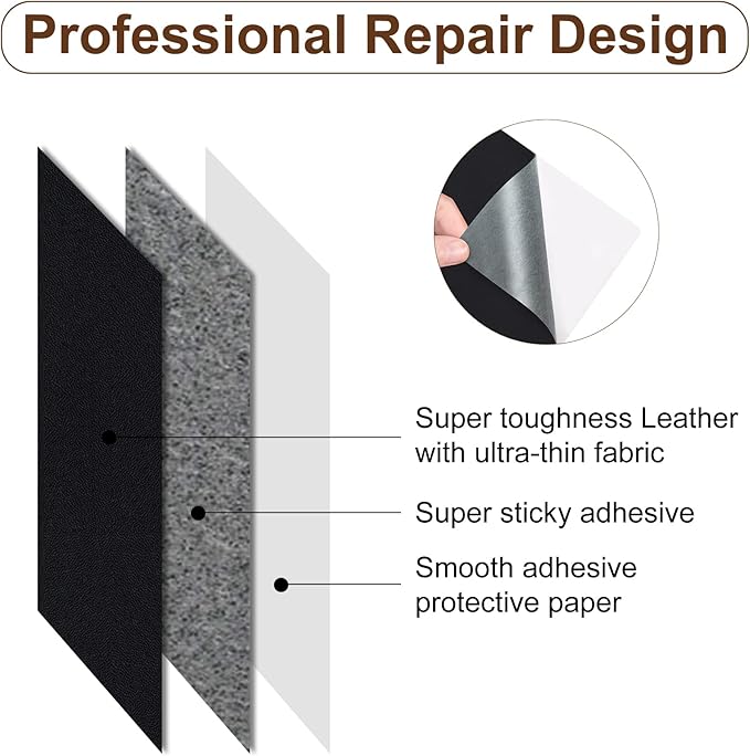 Numola Leather Repair Patch 8×11 inch Self-Adhesive Leather Repair Tape - Image 3