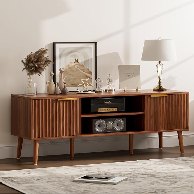 LCRBOL TV Stand for Living Room, Mid Century Modern Entertainment Center for by Unknown