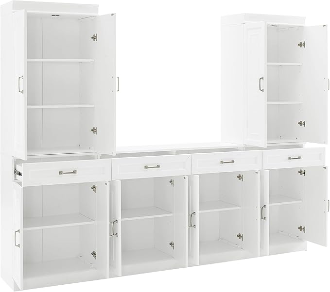 Crosley Furniture Stanton 3-Piece Traditional Sideboard Buffet Cabinet and - Image 5