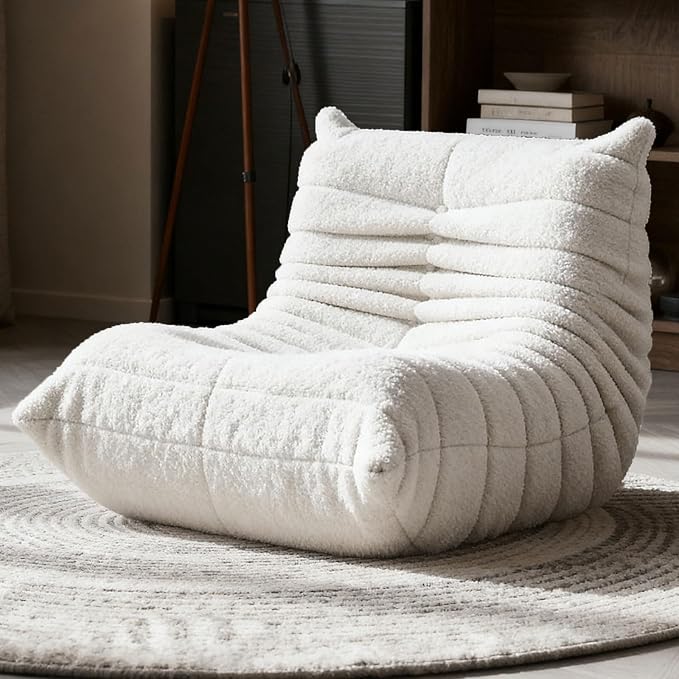 Giant Bean Bag Chair for Adults, Comfy Chair for Bedroom, Memory Foam Chair by KAPEETOO