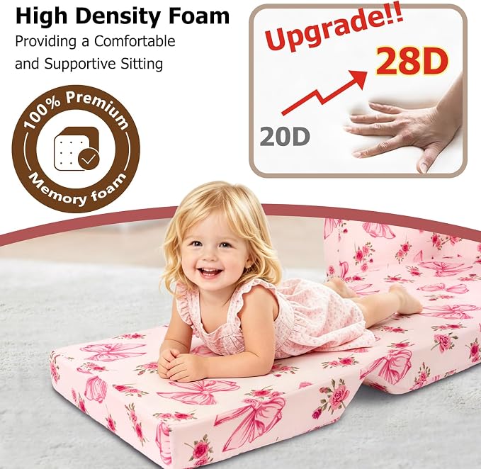 Kids Couch, 2-in-1 Kids Fold Out Couch, Convertible Sofa to Lounger - Image 5