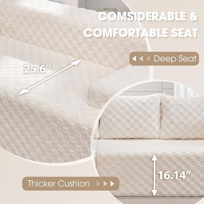 Hobestluk Modular Sectional Sofa Couches L-Shape Couch 3 Seat Modular Sofa - Image 5