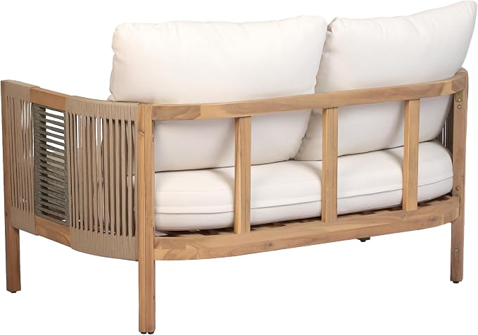 Christopher Knight Home Outdoor Acacia Wood Loveseat - Image 8