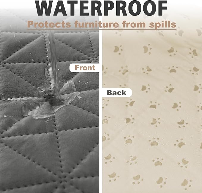 Ameritex Sofa Cover Waterproof for Seats Couch Cover for Dogs Pet Couch Cover - Image 2