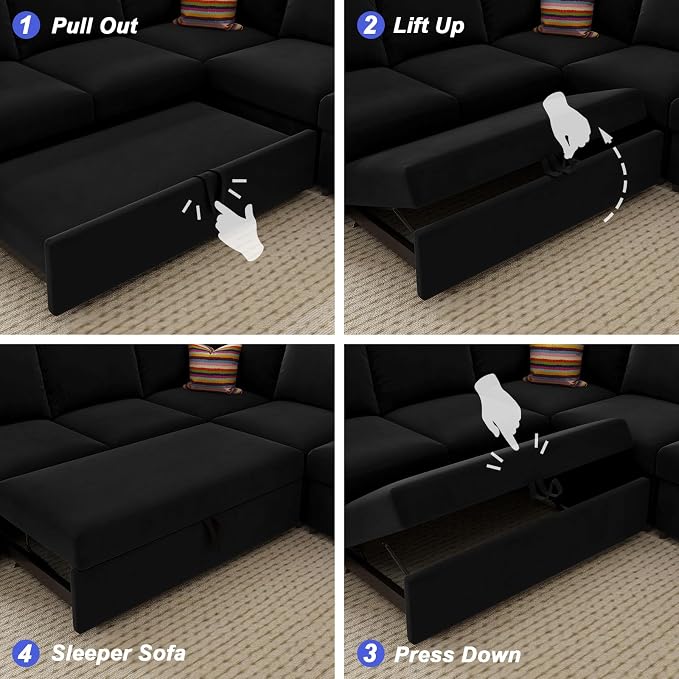 Belffin Modular Sectional Sleeper Sofa - Image 7