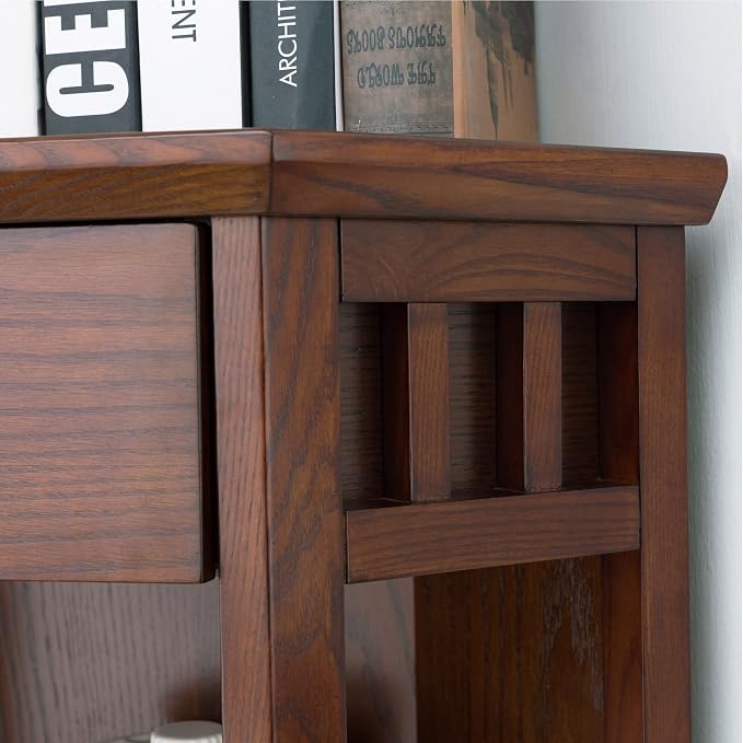 Leick Home 82263 Mission Mantel Height Corner Bookcase - Image 8