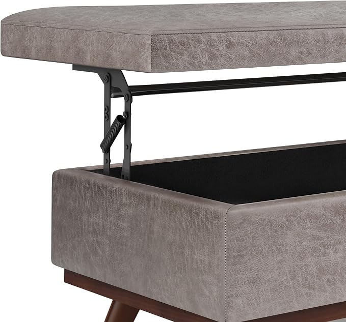 SIMPLIHOME Owen Lift Top Coffee Table Storage Ottoman - Image 7