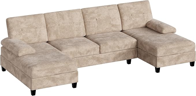 U-Shaped Sectional Couches for Living Room, 4 Seat Sofa - Image 2