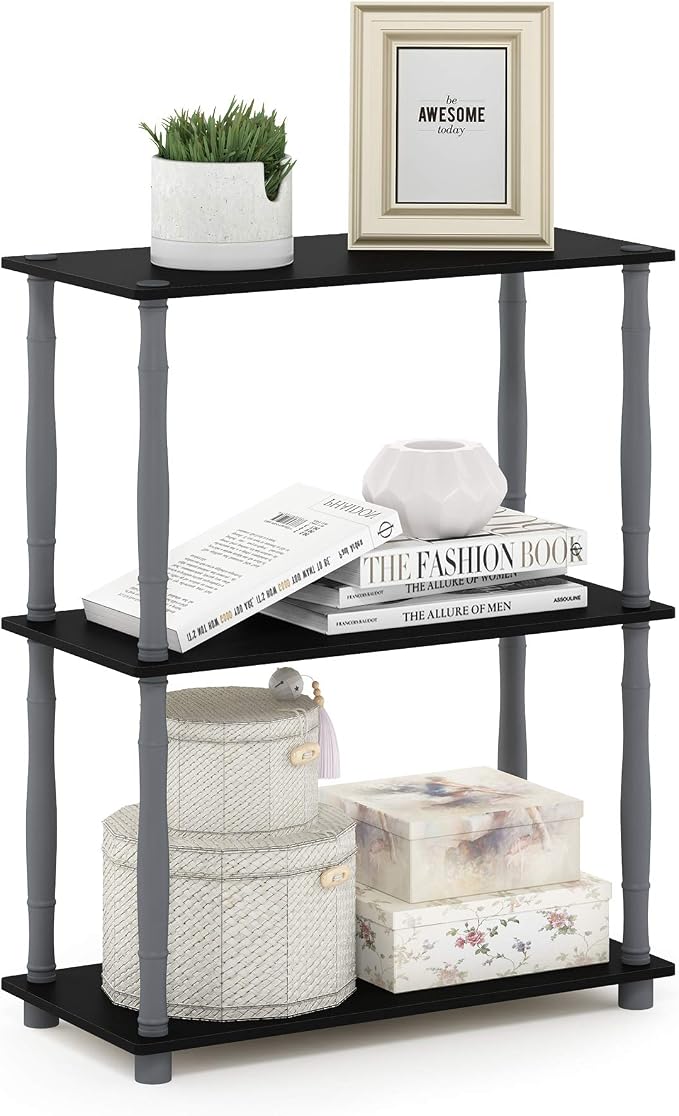 Furinno Turn-N-Tube 3-Tier Compact Multipurpose Shelf Display Rack by Furinno-FitsYourSpaceFitsYourBudget