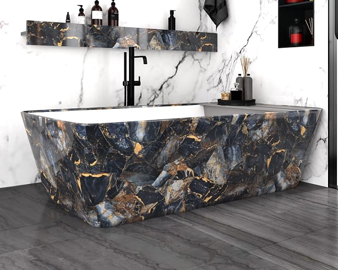 Black/Purple Marble Contact Paper - Image 6