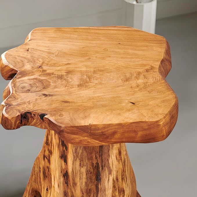 Greenage Cedar Roots Plant Stand Tree Stump End Table 13.5" x 16" x 19" H - Image 3