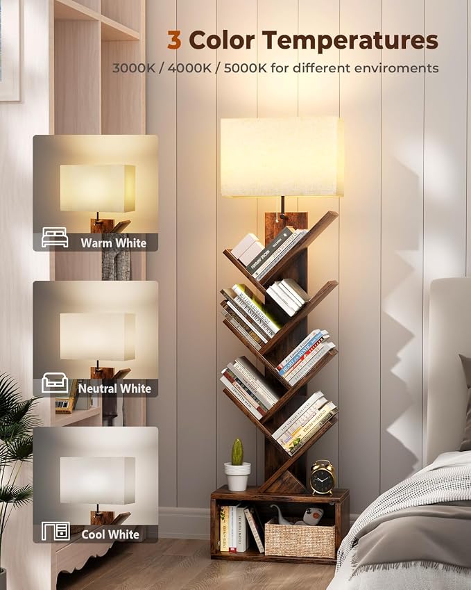 Evermagin 6 Tier Tree Bookshelf - Image 4