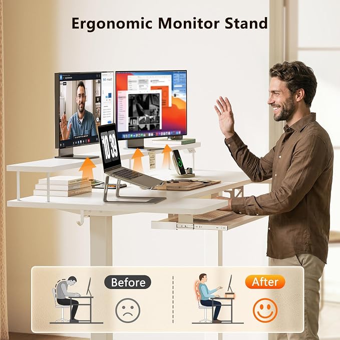 OffiGo U Shaped Electric Standing Desk - Image 6