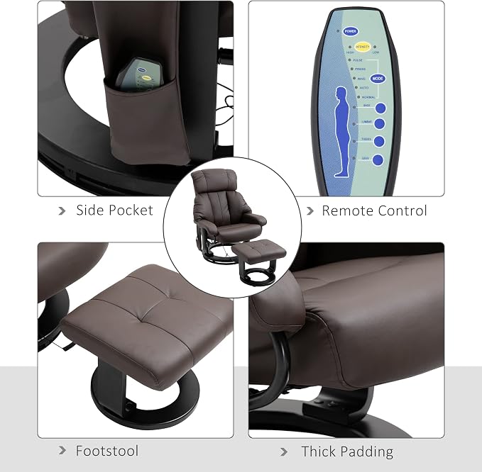 HOMCOM Massage Recliner Chair - Image 6