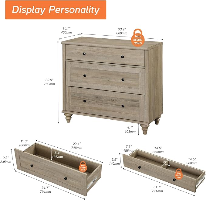WAMPAT Farmhouse Nightstand - Image 2
