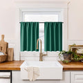 RYB HOME 100% Blackout Bathroom Curtains Over Sink 30 inches Long, Heat & UV by RYBHOME