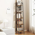 Hzuaneri Ladder Shelf, Bookshelf Bookcase, Freestanding Corner Storage Shelve by Hzuaneri