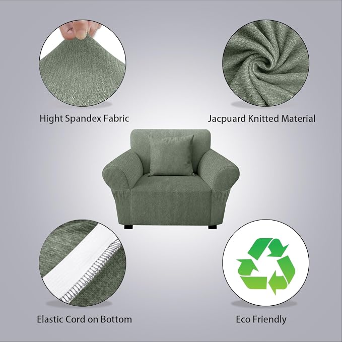 Armchair Slipcover with 1 Pillow Cover - Image 2