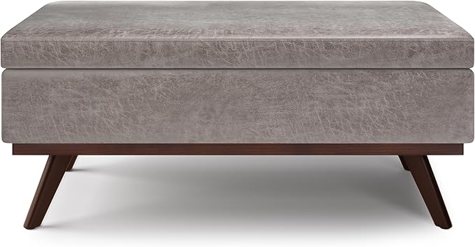 SIMPLIHOME Owen Lift Top Coffee Table Storage Ottoman - Image 5