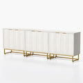 EYYTHUNG Fluted Storage Cabinets Set of 3, Sideboard Buffet Cabinet Modern by EYYTHUNG