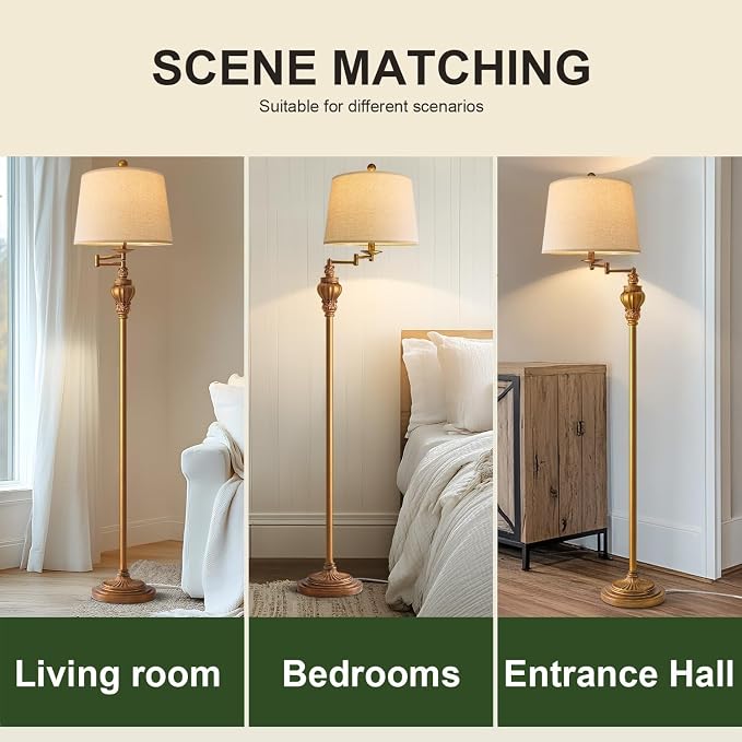 G-SAFAVA 61" Vintage Floor Lamp - Image 3