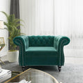 Living Room Chair, Modern Velvet Chesterfield Sofa Chair, Mid Century Single by RUSTYER