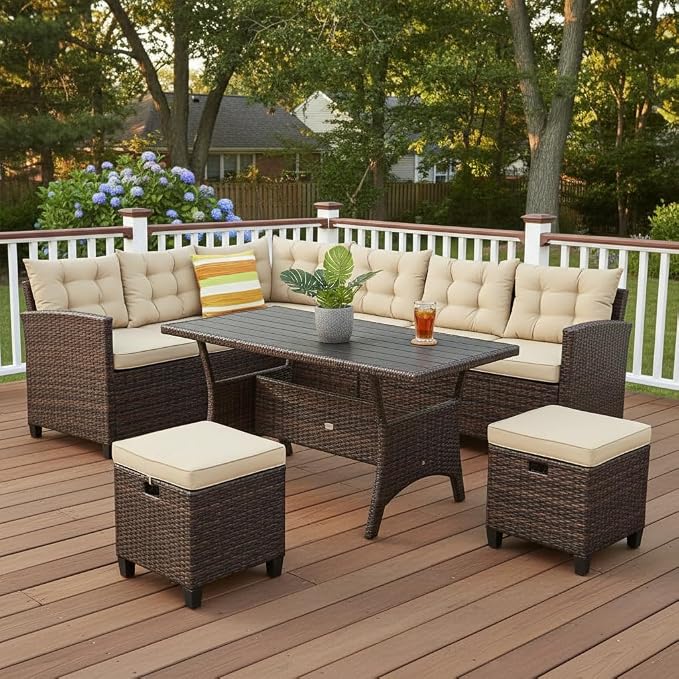 Tangkula 5 PCS Patio Furniture Set, Outdoor Conversation Set - Image 3