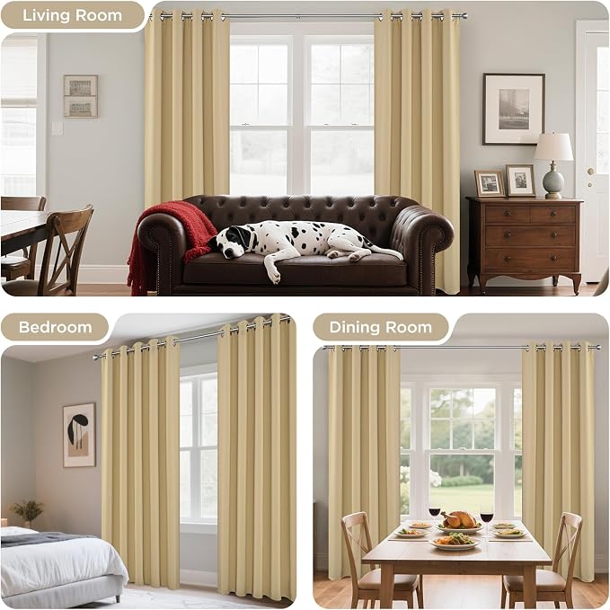 Joydeco Blackout Curtains 95 Inches Long 1 Panel, Thermal Insulated Long - Image 6