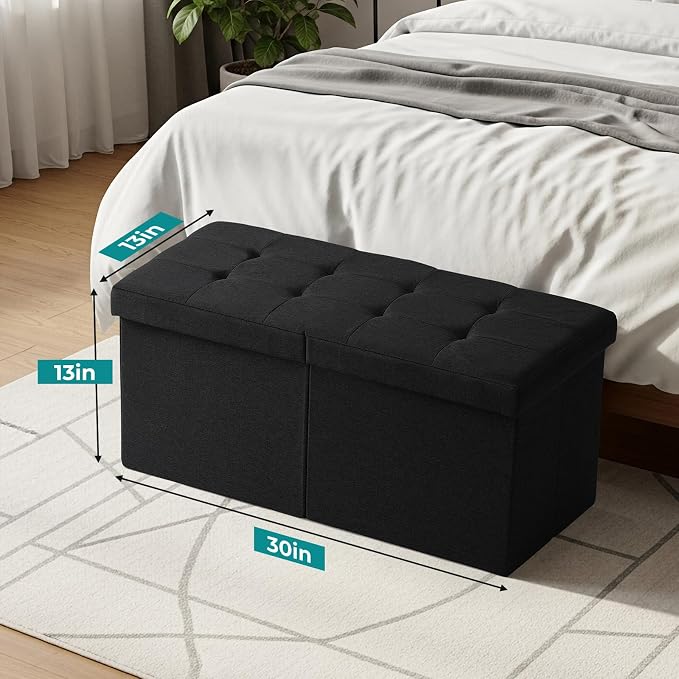 30.5-INCH Storage Ottoman Bench, Footrest - Image 3