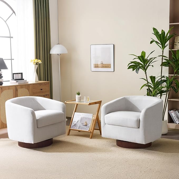 VINGLI 360°Swivel Accent Chairs Set of 2 by VINGLI