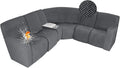 ALIECOM 100% Waterproof Recliner Sectional Couch Covers L Shape Stretch Corner by ALIECOM