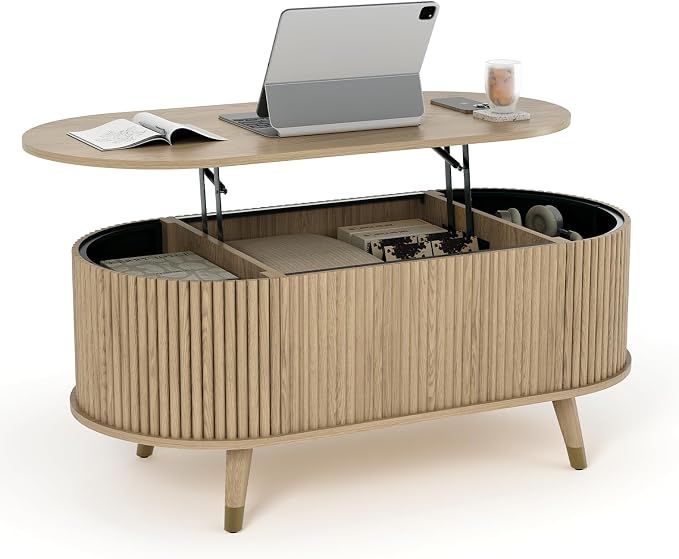 42.5" Oval Lift Top Coffee Table - Image 8