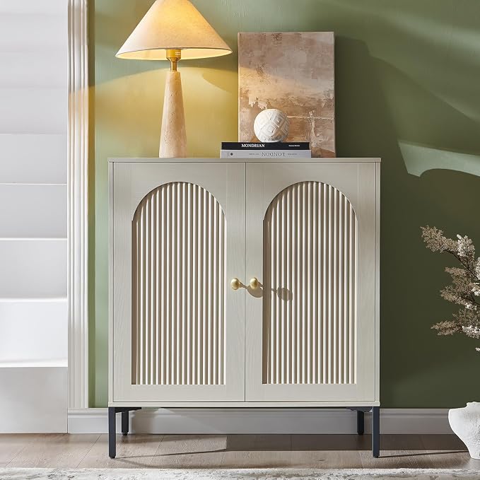 IFBUY Modern Sideboard Buffet Cabinet, Wooden Modular Coffee Bar Cabinets - Image 8