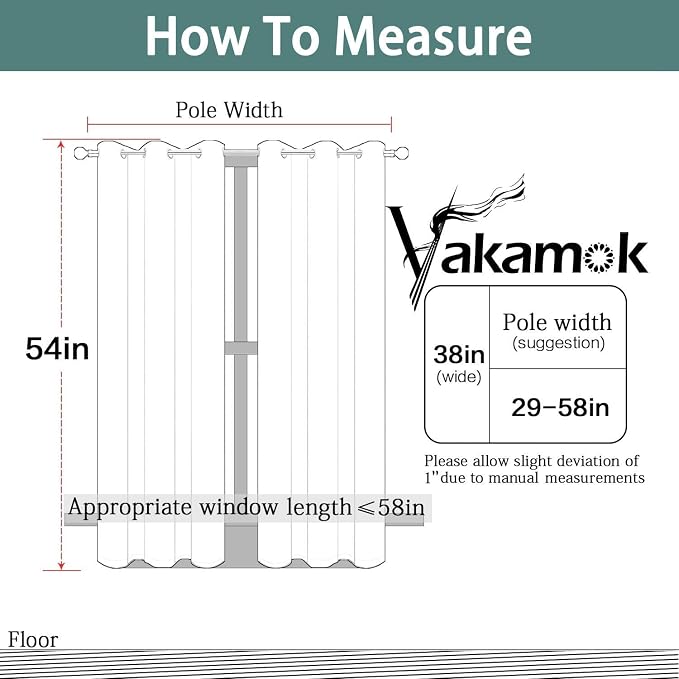 Yakamok Light Beige Curtains Room Darkening Thermal Insulated - Image 6