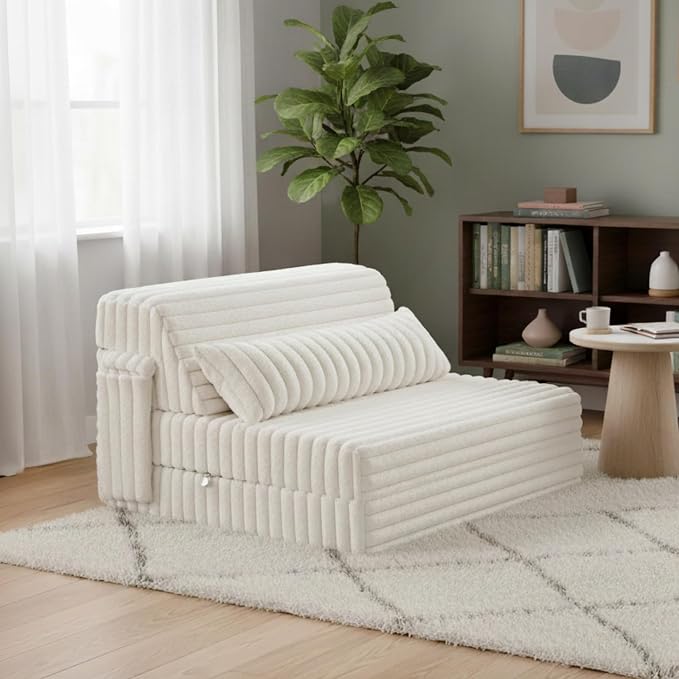 Tiita Folding Sofa Bed Twin Size, Convertible Sleeper Chair Mattress - Image 2