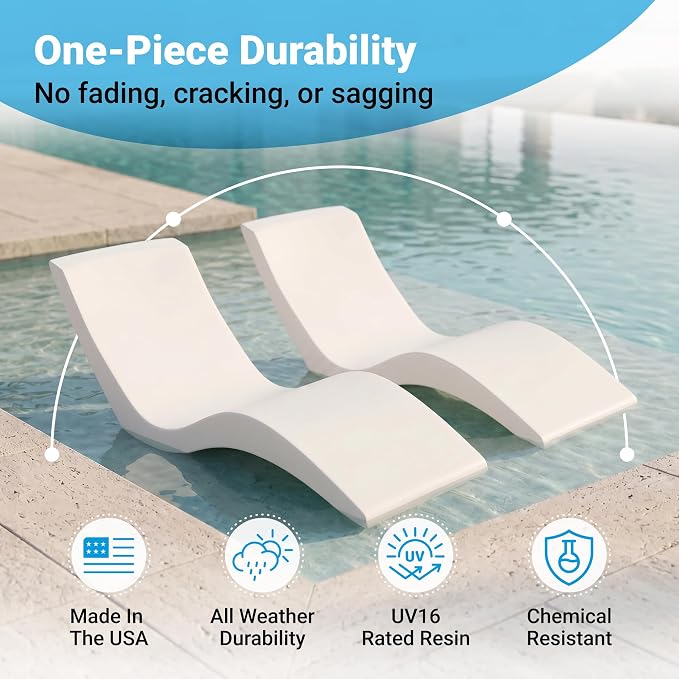 Aqua Outdoors Pool Chaise Lounge Chairs - Image 7