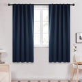 Deconovo Blackout Curtains, Thermal Insulated, W42 x L63 2 Panels, Back Tab by Deconovo