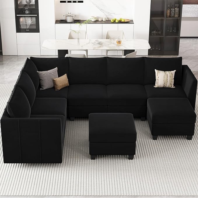 Belffin Modular Sectional Sofa U Shaped Couch - Image 3
